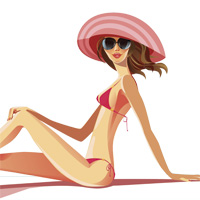 dessin femme en maillot de bain